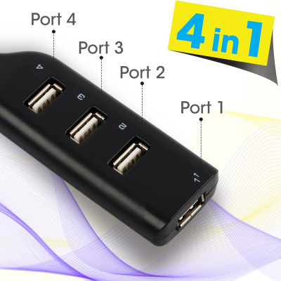 ? 4 Port USB 2.0 Hub Multi USB Splitter Hub Use Power Adapter ?