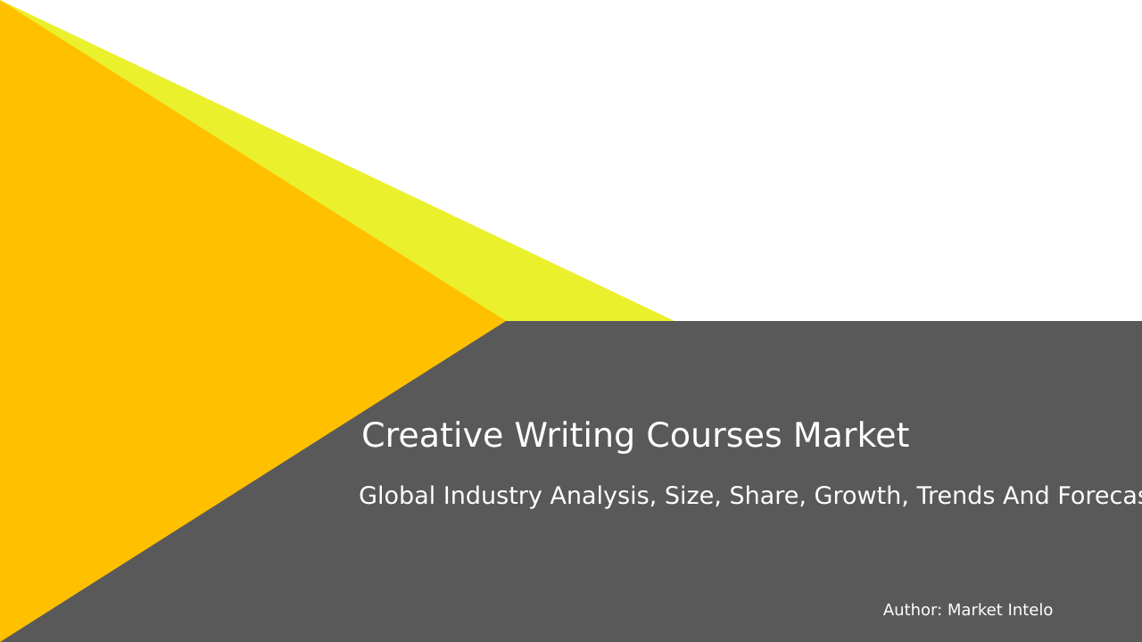 Creative Writing Courses Market Research Report 2033